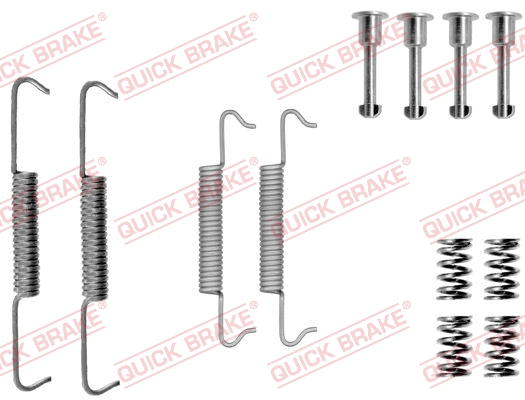 Stovėjimo stabdžių trinkelių priedų komplektas QUICK BRAKE 105-0793