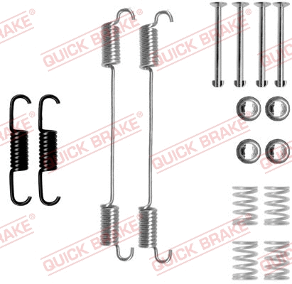 Stabdžių trinkelių priedų komplektas QUICK BRAKE 105-0796