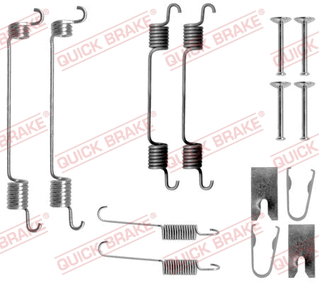 Stabdžių trinkelių priedų komplektas QUICK BRAKE 105-0797
