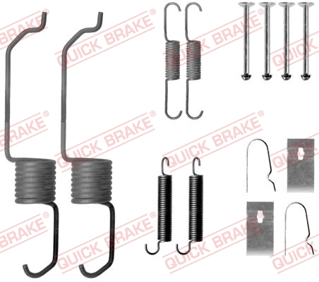 Stabdžių trinkelių priedų komplektas QUICK BRAKE 105-0798
