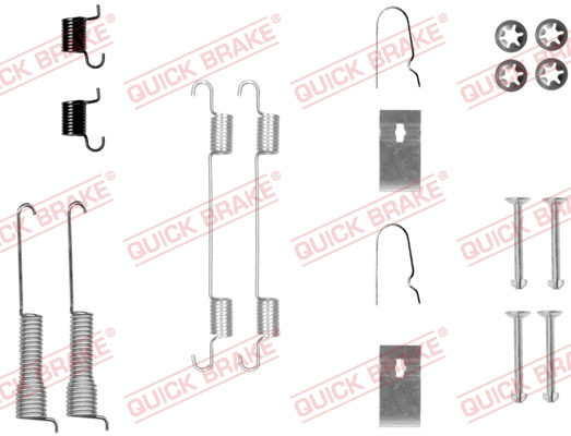 Stabdžių trinkelių priedų komplektas QUICK BRAKE 105-0800
