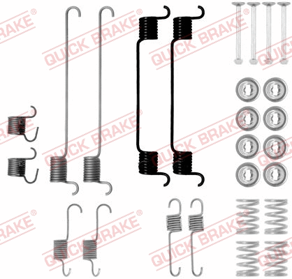 Stabdžių trinkelių priedų komplektas QUICK BRAKE 105-0802