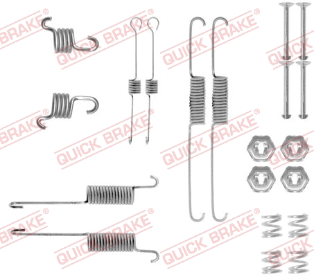 Stabdžių trinkelių priedų komplektas QUICK BRAKE 105-0809