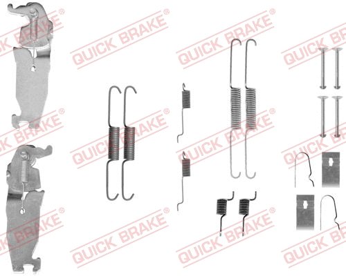 Stabdžių trinkelių priedų komplektas QUICK BRAKE 105-0811S