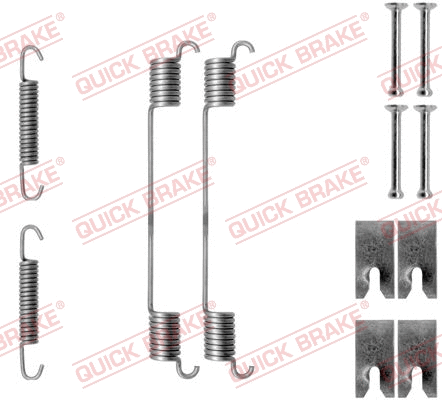 Stabdžių trinkelių priedų komplektas QUICK BRAKE 105-0814