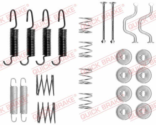 Stovėjimo stabdžių trinkelių priedų komplektas QUICK BRAKE 105-0816