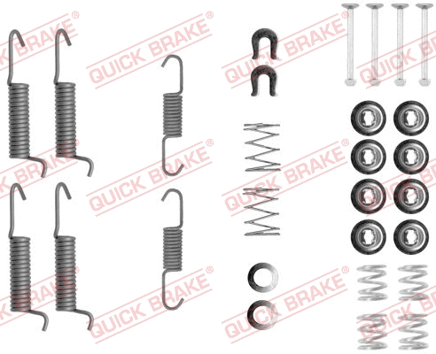 Stovėjimo stabdžių trinkelių priedų komplektas QUICK BRAKE 105-0821