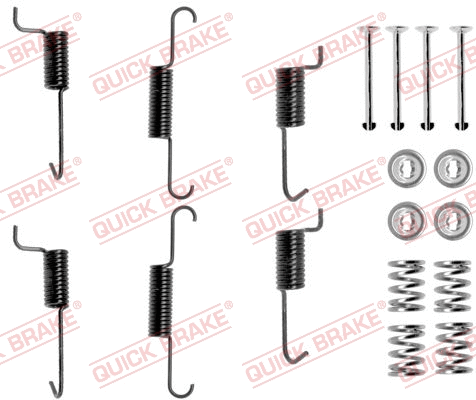 Stovėjimo stabdžių trinkelių priedų komplektas QUICK BRAKE 105-0823