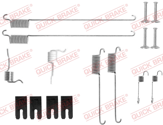 Stabdžių trinkelių priedų komplektas QUICK BRAKE 105-0829