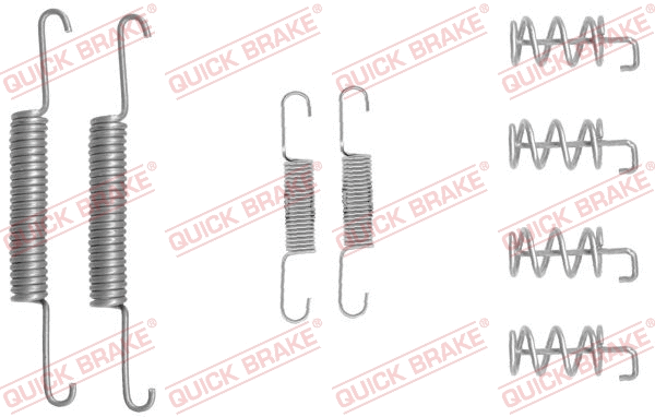 Stovėjimo stabdžių trinkelių priedų komplektas QUICK BRAKE 105-0832