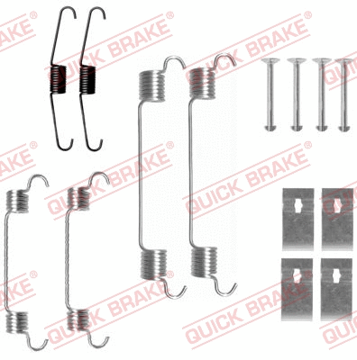 Stabdžių trinkelių priedų komplektas QUICK BRAKE 105-0833