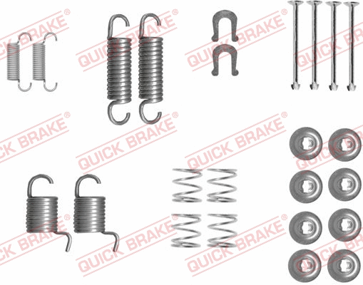 Stabdžių trinkelių priedų komplektas QUICK BRAKE 105-0834