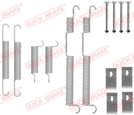 Stabdžių trinkelių priedų komplektas QUICK BRAKE 105-0844