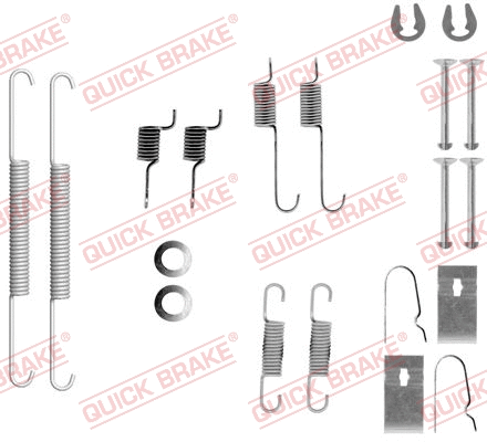 Stabdžių trinkelių priedų komplektas QUICK BRAKE 105-0847