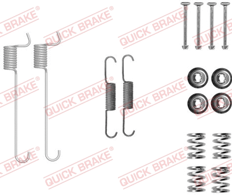 Stovėjimo stabdžių trinkelių priedų komplektas QUICK BRAKE 105-0848