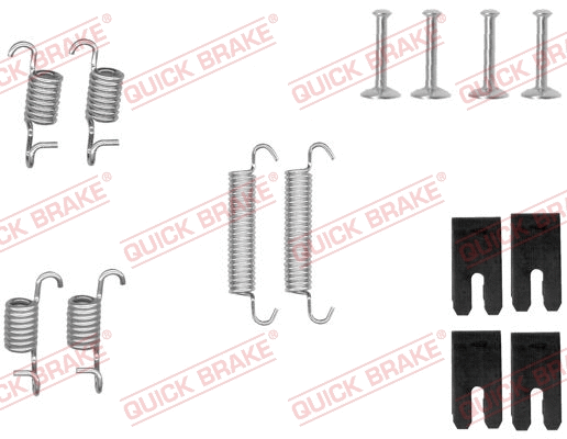 Stovėjimo stabdžių trinkelių priedų komplektas QUICK BRAKE 105-0850