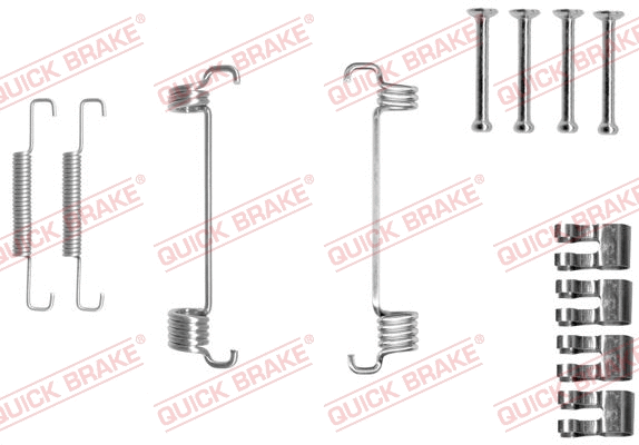 Stovėjimo stabdžių trinkelių priedų komplektas QUICK BRAKE 105-0851