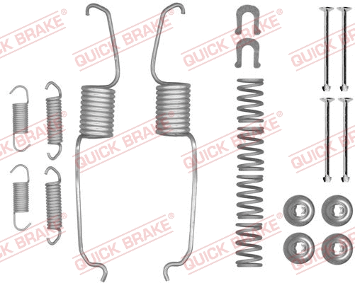 Stabdžių trinkelių priedų komplektas QUICK BRAKE 105-0853
