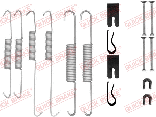 Stabdžių trinkelių priedų komplektas QUICK BRAKE 105-0854