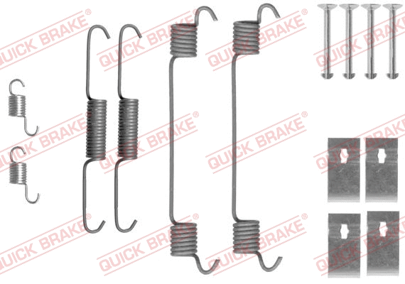 Stabdžių trinkelių priedų komplektas QUICK BRAKE 105-0860