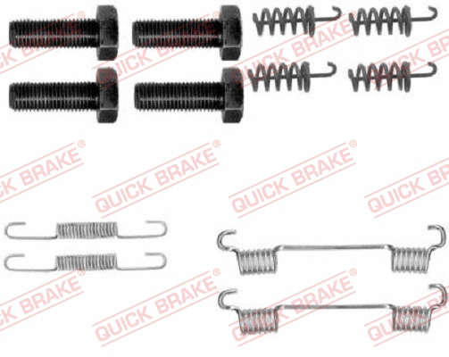 Stovėjimo stabdžių trinkelių priedų komplektas QUICK BRAKE 105-0865