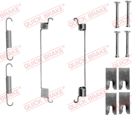Stabdžių trinkelių priedų komplektas QUICK BRAKE 105-0866