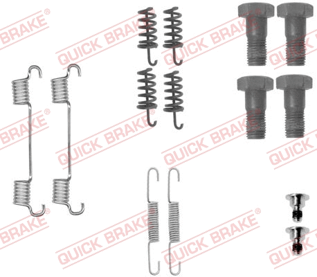 Stovėjimo stabdžių trinkelių priedų komplektas QUICK BRAKE 105-0867