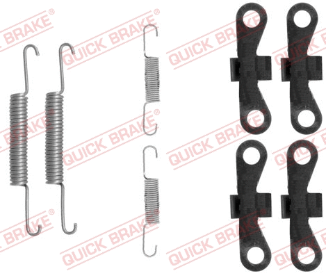 Stovėjimo stabdžių trinkelių priedų komplektas QUICK BRAKE 105-0869