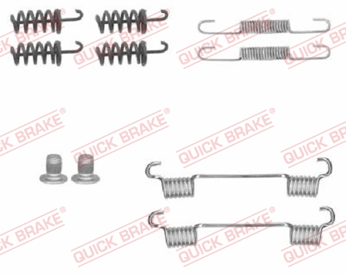 Stovėjimo stabdžių trinkelių priedų komplektas QUICK BRAKE 105-0874
