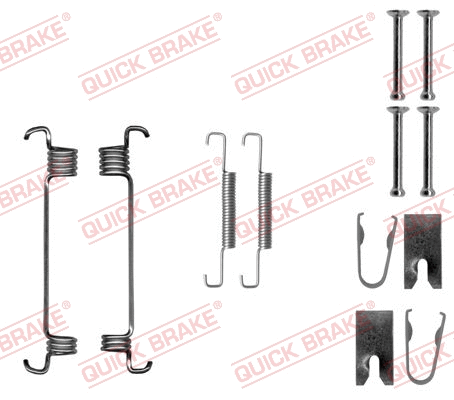 Stovėjimo stabdžių trinkelių priedų komplektas QUICK BRAKE 105-0875