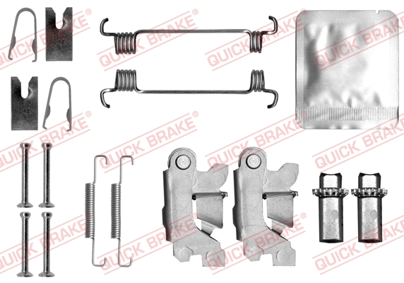 Stovėjimo stabdžių trinkelių priedų komplektas QUICK BRAKE 105-0875S
