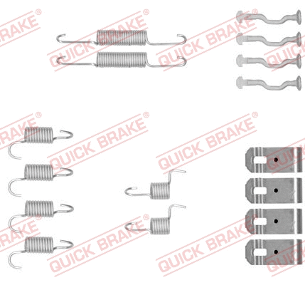 Stovėjimo stabdžių trinkelių priedų komplektas QUICK BRAKE 105-0876