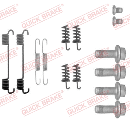 Stovėjimo stabdžių trinkelių priedų komplektas QUICK BRAKE 105-0878