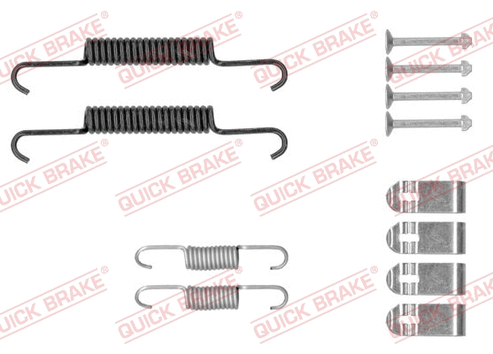 Stovėjimo stabdžių trinkelių priedų komplektas QUICK BRAKE 105-0881