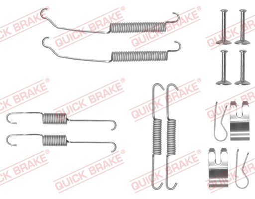 Stabdžių trinkelių priedų komplektas QUICK BRAKE 105-0882