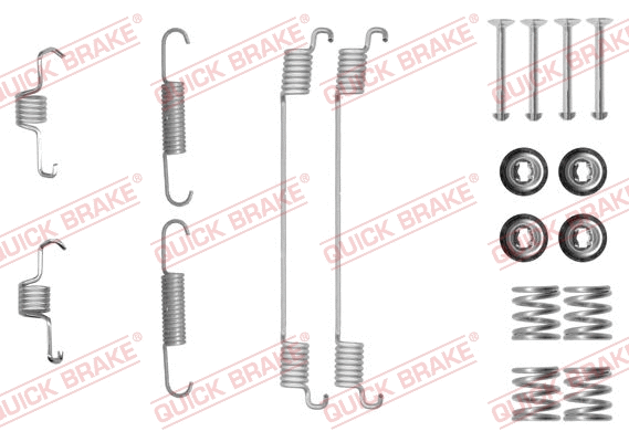 Stabdžių trinkelių priedų komplektas QUICK BRAKE 105-0889