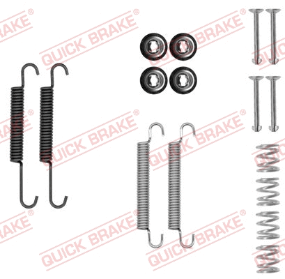 Stovėjimo stabdžių trinkelių priedų komplektas QUICK BRAKE 105-0893