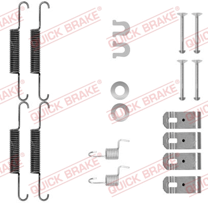 Stovėjimo stabdžių trinkelių priedų komplektas QUICK BRAKE 105-0895