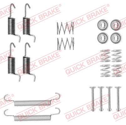 Stovėjimo stabdžių trinkelių priedų komplektas QUICK BRAKE 105-0899