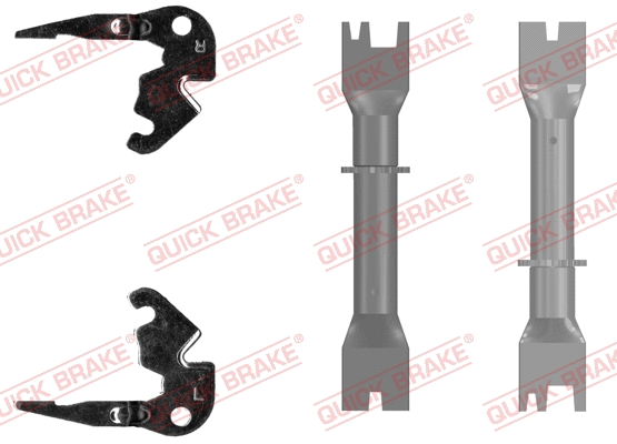Būgninio stabdžio reguliatorių komplektas QUICK BRAKE 108 53 020