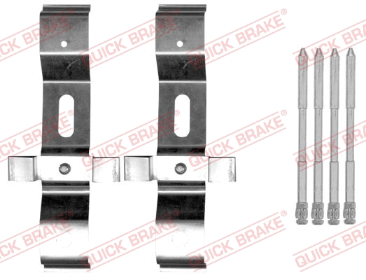 Diskinių stabdžių trinkelių priedų komplektas QUICK BRAKE 109-0004