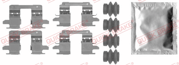 Diskinių stabdžių trinkelių priedų komplektas QUICK BRAKE 109-0005