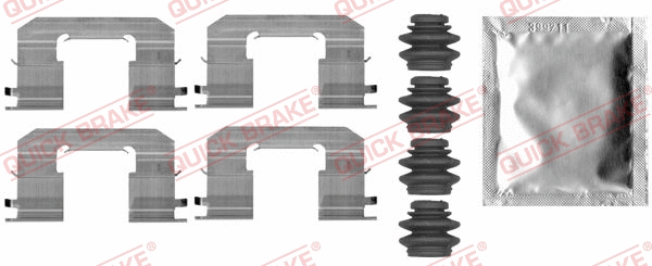 Diskinių stabdžių trinkelių priedų komplektas QUICK BRAKE 109-0006