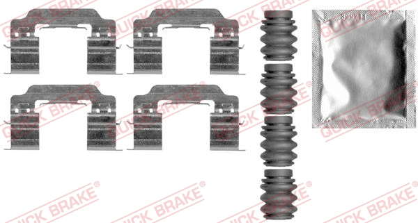 Diskinių stabdžių trinkelių priedų komplektas QUICK BRAKE 109-0007