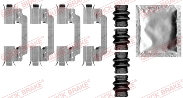 Diskinių stabdžių trinkelių priedų komplektas QUICK BRAKE 109-0010