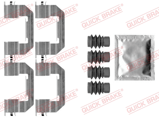 Diskinių stabdžių trinkelių priedų komplektas QUICK BRAKE 109-0011