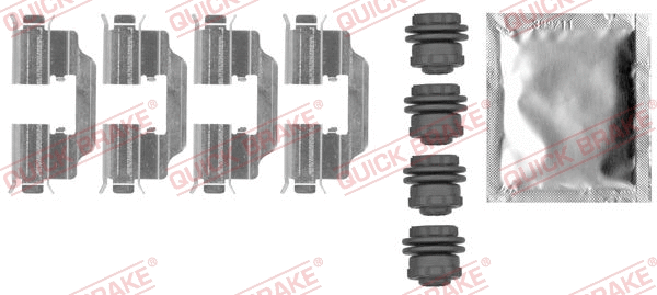 Diskinių stabdžių trinkelių priedų komplektas QUICK BRAKE 109-0012