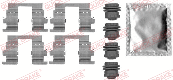 Diskinių stabdžių trinkelių priedų komplektas QUICK BRAKE 109-0013