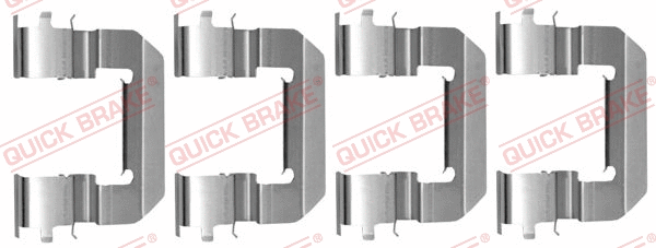 Diskinių stabdžių trinkelių priedų komplektas QUICK BRAKE 109-0014