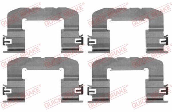Diskinių stabdžių trinkelių priedų komplektas QUICK BRAKE 109-0017